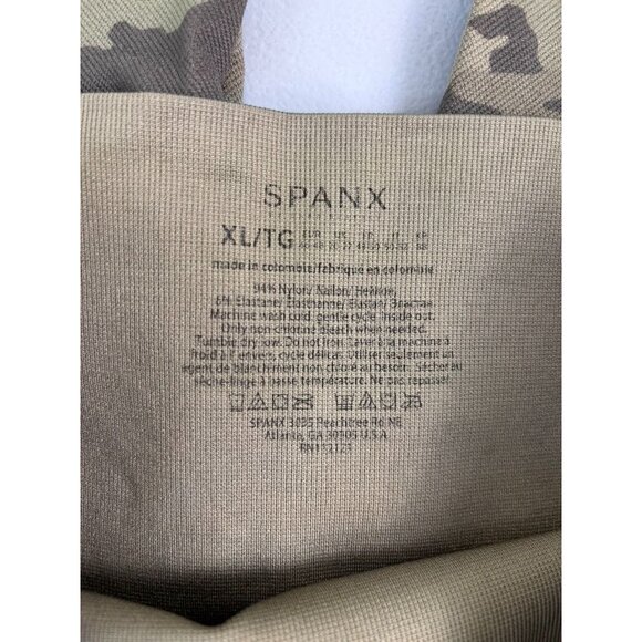 Spanx women's size XL green camouflage cropped slimming tummy control leggings - Picture 5 of 5